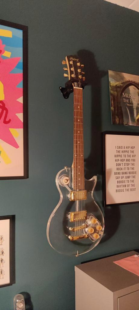 Skylark Plexiglass Les Paul style gitaar, Muziek en Instrumenten, Snaarinstrumenten | Gitaren | Elektrisch, Zo goed als nieuw