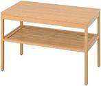 2x Ikea Nordkisa Bankje Bamboe 004.476.80, Huis en Inrichting, Ophalen, Met plank(en), Nieuw, 50 tot 100 cm
