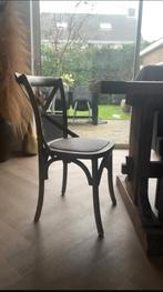 Eetkamerstoel met gekruisde rugleuning, Ophalen, Bruin, Zo goed als nieuw, Eén