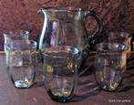 Art Deco glas set met schenkkan, Antiek en Kunst, Ophalen of Verzenden