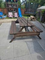 Picknicktafel 220x155, Tuin en Terras, Picknicktafels, Ophalen, Gebruikt, Rechthoekig