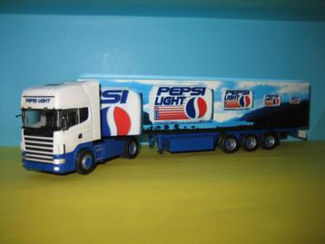 Pepsi-Light   SCANIA 144  met oplegger  Herpa beschikbaar voor biedingen