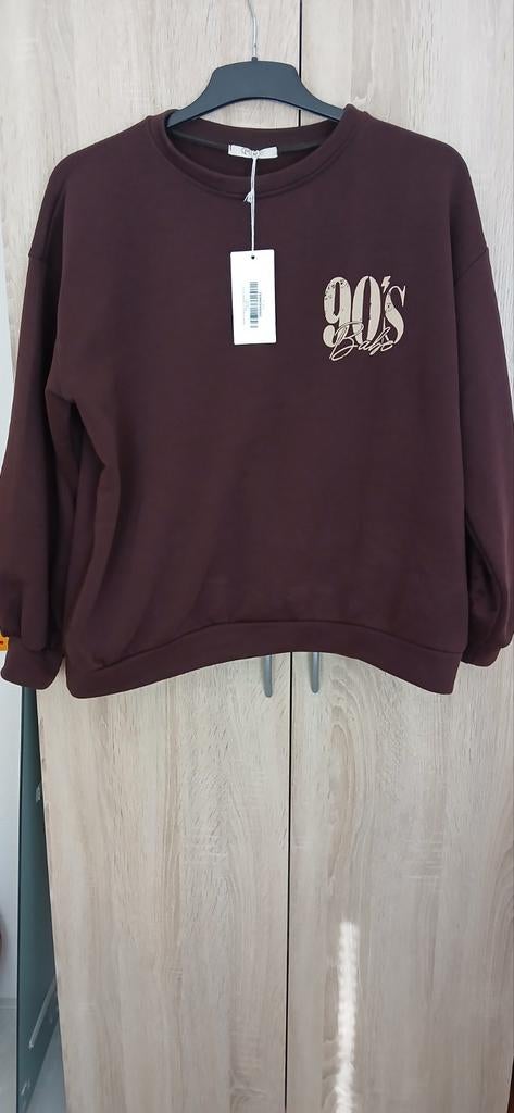 Nieuwe bruine 90's babe trui een maat, Ophalen of Verzenden, Nieuw, Bruin