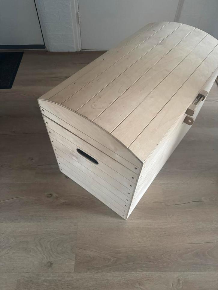 Houten Opbergkist / Speelgoedkist, Huis en Inrichting, Woonaccessoires | Kisten, Gebruikt, Minder dan 50 cm, Grenenhout, Ophalen of Verzenden