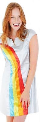 K3 regenboogjurk damesmaten, maat 36 (32 t/m 44), Carnaval, Ophalen of Verzenden, Kleding, Maat 36 (S)