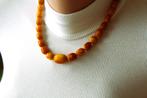 Natural Baltic butterscotch amber beads necklace, Ophalen of Verzenden, Steen of Mineraal, Verstelbaar
