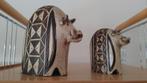 Keramische Neushoorns - Set van 2, Antiek en Kunst, Antiek | Keramiek en Aardewerk, Ophalen of Verzenden