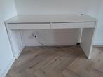 Wit bureau met twee lades - Ikea Micke 152x50, Huis en Inrichting, Bureaus, Ophalen, Gebruikt, Bureau