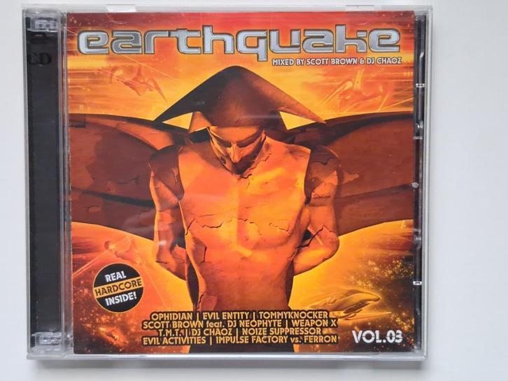 Earthquake Vol3 Scott Brown DJ Chaoz 2CD 2005 hardcore gabbe, Cd's en Dvd's, Cd's | Dance en House, Zo goed als nieuw, Techno of Trance