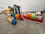 New Classic toys houten containerschip, kraan, heftruck, Kinderen en Baby's, Speelgoed | Houten speelgoed, Ophalen of Verzenden