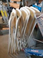 Vintage witte klapstoelen, Ophalen, Wit, Zo goed als nieuw, Metaal