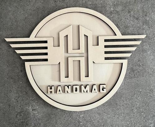 Hanomag 3D embleem van hout 35 cm, Hobby en Vrije tijd, Overige Hobby en Vrije tijd, Nieuw, Ophalen of Verzenden