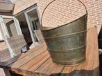 Bronzen emmer voor bv haardhout, Ophalen of Verzenden