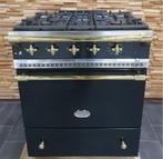 Luxe Lacanche Fornuis 70cm zwart en messing 4 pits 1 oven, Niet ingevuld, 60 cm of meer, Niet ingevuld, Zo goed als nieuw