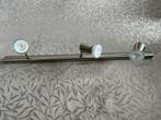 Rail met spotjes, Huis en Inrichting, Lampen | Spots, Ophalen, Halogeen, Gebruikt, Metaal of Aluminium