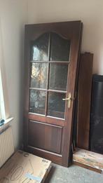 4x binnendeur hout (bruin), Ophalen, Binnendeur, Zo goed als nieuw, 200 tot 215 cm