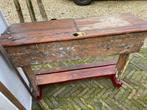 Schoolbankje schrijfbankje  gratis af halen, Antiek en Kunst, Antiek | Meubels | Stoelen en Banken, Ophalen of Verzenden