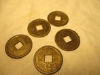 5x antiek muntjes China, Antiek en Kunst, Verzenden