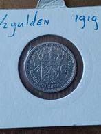 Zilveren halve gulden 1919 - Wilhelmina, Postzegels en Munten, Munten | Nederland, Ophalen of Verzenden