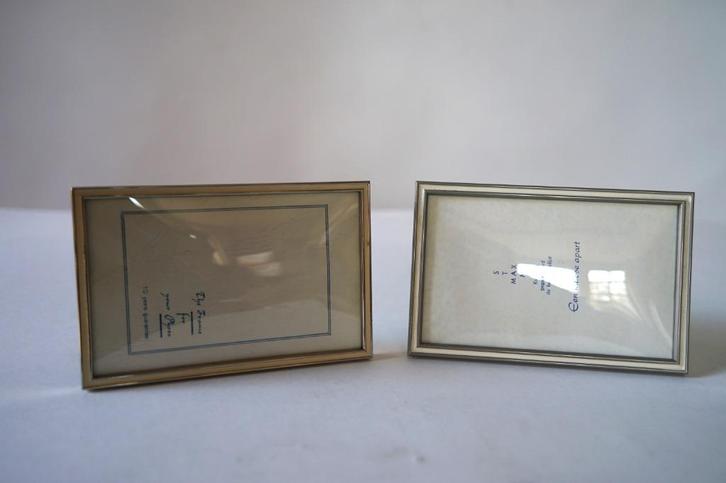 vintage fotolijst bol glas zilverkleurig rechthoek ca 10x15, Huis en Inrichting, Woonaccessoires | Lijsten, Gebruikt, Minder dan 50 cm