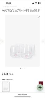 6 Glazen met Hartjes - Sissy Boy, Huis en Inrichting, Ophalen, Glas of Glazen, Overige stijlen, Glas