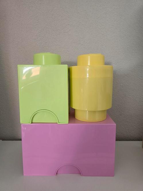 Lego opbergbox Brick pastel set van 3 stuks, Kinderen en Baby's, Speelgoed | Duplo en Lego, Zo goed als nieuw, Lego, Ophalen of Verzenden