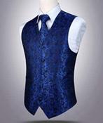 Heren Mannen 2xl xxl Vest stropdas zakdoek pak blauw set, Blauw, Nieuw, Overige maten, Ophalen of Verzenden