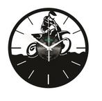 Motorcross motor klok van vinyl decoratie wandklok deco