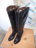 Zwarte Laklaarzen met Hak - Maat 39, Ophalen of Verzenden, Gedragen, Zwart, Hoge laarzen