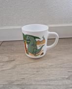 Acropal france mok dinosaurus dino vintage retro wit, Ophalen of Verzenden, Zo goed als nieuw, Overige stijlen, Kop(pen) en/of Schotel(s)