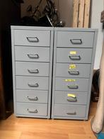 Ladekast van staal 2x, Huis en Inrichting, Kasten | Ladekasten, Ophalen, Minder dan 50 cm, 5 laden of meer, Zo goed als nieuw