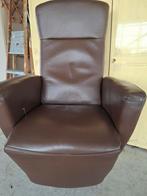 Mooi leren relax fauteuil op draaipoot (PROMINENT), Ophalen, Zo goed als nieuw, 50 tot 75 cm