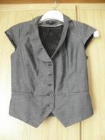 Net grijs gevoerd stretch gilet jasje H&M mt 164 XS 34 zgan, Kleding | Dames, H&M, Ophalen of Verzenden, Zo goed als nieuw, Jasje