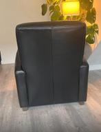 Zwart lederen fauteuil | zwart leer stoel, Minder dan 75 cm, Leer, Modern, Niet bekend