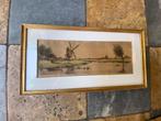 ets Antoon Hemert,gesigneerd met potlood  titel waterland, Antiek en Kunst, Ophalen of Verzenden