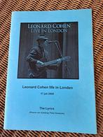 Leonard Cohen Live in London songteksten, Verzenden, Zo goed als nieuw