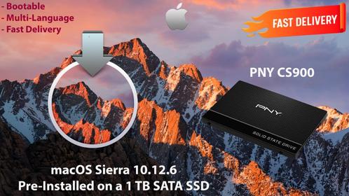macOS Sierra 10.12.6 VoorGeïnstalleerd op PNY SSD van 1 TB, Computers en Software, Besturingssoftware, Nieuw, MacOS, Ophalen of Verzenden