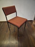 6 Pastoe Sm07 eetkamerstoelen: bordeauxrood, Huis en Inrichting, Stoelen, Ophalen, Gebruikt, Metaal, Pastoe Sm07