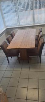 Tafel met zes stoelen., Ophalen, Gebruikt, 4 tot 6 stoelen
