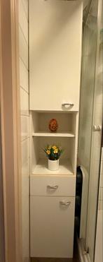 Witte badkamerkast (bathroom cabinet), Huis en Inrichting, Badkamer | Badkamermeubels, Ophalen, (Half)hoge kast, Minder dan 50 cm