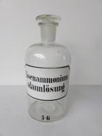 oude apothekersfles  1000 ml. met geslepen stolp, Antiek en Kunst, Antiek | Glas en Kristal, Verzenden