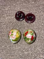 Set van 2  jade decoratieve eieren met houten standaards, Antiek en Kunst, Ophalen of Verzenden