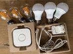 Te koop Philips Hue Bridge &6xE27 Hue lampen(wit & wit-warm), Led-lamp, Minder dan 30 watt, Zo goed als nieuw, E27 (groot)