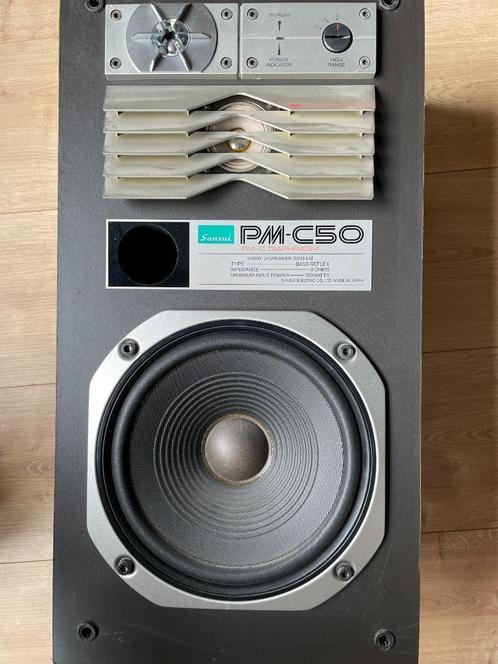 Sansui PM C50 set luidsprekers, Audio, Tv en Foto, Luidsprekers, Gebruikt, Front, Rear of Stereo speakers, 60 tot 120 watt, Overige merken