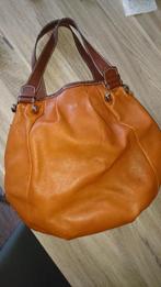 Bruin leren stoere schoudertas / shopper Tommy, Ophalen of Verzenden, Zo goed als nieuw, Bruin, Shopper