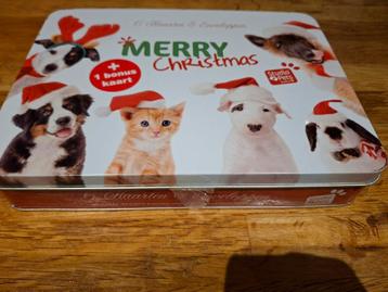 Partij kerstkaarten studio pets 20 blikken doosjes beschikbaar voor biedingen