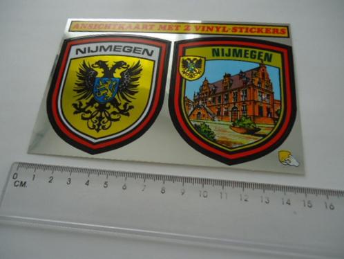 sticker NIJMEGEN Glans schild kaart 1982 Introduct retro, Verzamelen, Stickers, Zo goed als nieuw, Overige typen, Verzenden