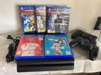 PS4 1TB – Compleet in doos + 2 controllers en games, Met 2 controllers, Ophalen of Verzenden, 1 TB, Gebruikt