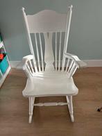 Witte Schommelstoel Hout Vintage Stijl, Huis en Inrichting, Stoelen, Ophalen, Gebruikt, Wit, Eén