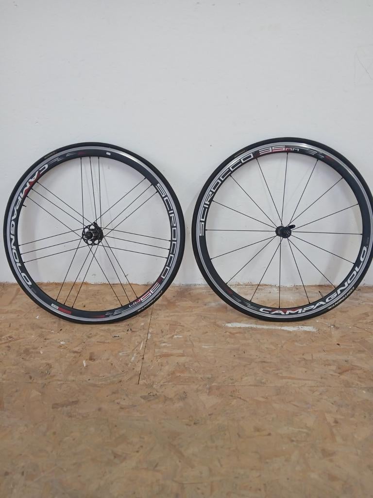 Campagnolo Scirocco 35mm wielset Zo goed als nieuw!, Fietsen en Brommers, Wiel, Campagnolo, Ophalen of Verzenden, Zo goed als nieuw